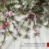 imageBest Choice Products 75ft PreLit Cashmere Christmas Tree Premium SemiFlocked Artificial Holiday Decor wCordless Connection 2in1 LED Lights75ft