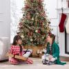 imageBest Choice Products 75ft PreLit Cashmere Christmas Tree Premium SemiFlocked Artificial Holiday Decor wCordless Connection 2in1 LED Lights9ft