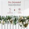 imageBest Choice Products 9ft PreLit Holiday PreDecorated Christmas Garland for Stairs Fireplace Decoration wPVC Tips 50 Lights Pine Cones Berries  SemiFlockedGreenFlocked  Battery