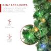 imageBest Choice Products 9ft PreLit Holiday PreDecorated Christmas Garland for Stairs Fireplace Decoration wPVC Tips 50 Lights Pine Cones Berries  SemiFlockedGreen  Battery
