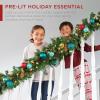 imageBest Choice Products 9ft PreLit Holiday PreDecorated Christmas Garland for Stairs Fireplace Decoration wPVC Tips 50 Lights Pine Cones Berries  SemiFlockedGreenBerries  Battery
