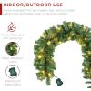 imageBest Choice Products 9ft PreLit Holiday PreDecorated Christmas Garland for Stairs Fireplace Decoration wPVC Tips 50 Lights Pine Cones Berries  SemiFlockedGreen  Battery