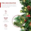 imageBest Choice Products 9ft PreLit Holiday PreDecorated Christmas Garland for Stairs Fireplace Decoration wPVC Tips 50 Lights Pine Cones Berries  SemiFlockedGreenBerries  Corded
