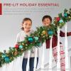 imageBest Choice Products 9ft PreLit Holiday PreDecorated Christmas Garland for Stairs Fireplace Decoration wPVC Tips 50 Lights Pine Cones Berries  SemiFlockedGreen  Battery