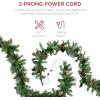 imageBest Choice Products 9ft PreLit Holiday PreDecorated Christmas Garland for Stairs Fireplace Decoration wPVC Tips 50 Lights Pine Cones Berries  SemiFlockedGreenBerries  Corded