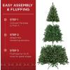 imageBest Choice Products Artificial Christmas Tree 45ft Premium PreLit Realistic Spruce Holiday Dcor wDense Branches Metal Base  Green SpruceGreen Spruce