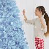 imageBest Choice Products Artificial Christmas Tree 6ft Premium Unlit Hinged Design Dense Branches Realistic Holiday Dcor wEasy Assembly BaseBaby Blue