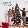 imageBest Choice Products Artificial Christmas Tree 6ft Premium Unlit Hinged Design Dense Branches Realistic Holiday Dcor wEasy Assembly BaseBlack