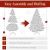 imageBest Choice Products Artificial Christmas Tree 6ft Premium Unlit Hinged Design Dense Branches Realistic Holiday Dcor wEasy Assembly BaseFrosted Pine