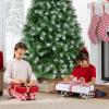 imageBest Choice Products Artificial Christmas Tree 6ft Premium Unlit Hinged Design Dense Branches Realistic Holiday Dcor wEasy Assembly BaseFrosted Pine