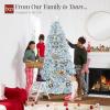 imageBest Choice Products Artificial Christmas Tree 6ft Premium Unlit Hinged Design Dense Branches Realistic Holiday Dcor wEasy Assembly BaseIce Blue