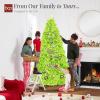 imageBest Choice Products Artificial Christmas Tree 6ft Premium Unlit Hinged Design Dense Branches Realistic Holiday Dcor wEasy Assembly BaseLime Green