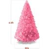 imageBest Choice Products Artificial Christmas Tree 6ft Premium Unlit Hinged Design Dense Branches Realistic Holiday Dcor wEasy Assembly BasePink