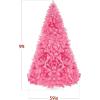 imageBest Choice Products Artificial Christmas Tree 6ft Premium Unlit Hinged Design Dense Branches Realistic Holiday Dcor wEasy Assembly BasePink