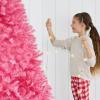 imageBest Choice Products Artificial Christmas Tree 6ft Premium Unlit Hinged Design Dense Branches Realistic Holiday Dcor wEasy Assembly BasePink
