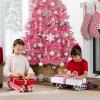 imageBest Choice Products Artificial Christmas Tree 6ft Premium Unlit Hinged Design Dense Branches Realistic Holiday Dcor wEasy Assembly BasePink