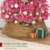 imageBest Choice Products Artificial Christmas Tree 6ft Premium Unlit Hinged Design Dense Branches Realistic Holiday Dcor wEasy Assembly BasePink