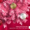 imageBest Choice Products Artificial Christmas Tree 6ft Premium Unlit Hinged Design Dense Branches Realistic Holiday Dcor wEasy Assembly BasePink