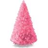 imageBest Choice Products Artificial Christmas Tree 6ft Premium Unlit Hinged Design Dense Branches Realistic Holiday Dcor wEasy Assembly BasePink
