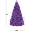 imageBest Choice Products Artificial Christmas Tree 6ft Premium Unlit Hinged Design Dense Branches Realistic Holiday Dcor wEasy Assembly BasePurple