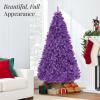 imageBest Choice Products Artificial Christmas Tree 6ft Premium Unlit Hinged Design Dense Branches Realistic Holiday Dcor wEasy Assembly BasePurple