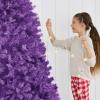 imageBest Choice Products Artificial Christmas Tree 6ft Premium Unlit Hinged Design Dense Branches Realistic Holiday Dcor wEasy Assembly BasePurple