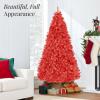imageBest Choice Products Artificial Christmas Tree 6ft Premium Unlit Hinged Design Dense Branches Realistic Holiday Dcor wEasy Assembly BaseRed