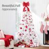 imageBest Choice Products Artificial Christmas Tree 6ft Premium Unlit Hinged Design Dense Branches Realistic Holiday Dcor wEasy Assembly BaseWhite