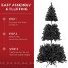 imageBest Choice Products Artificial Christmas Tree 6ft Premium Unlit Realistic Spruce Holiday Dcor wDense Branches Easy Assembly Metal BaseBlack Spruce