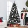 imageBest Choice Products Artificial Christmas Tree 6ft Premium Unlit Realistic Spruce Holiday Dcor wDense Branches Easy Assembly Metal BaseFrosted Black Spruce