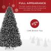 imageBest Choice Products Artificial Christmas Tree 6ft Premium Unlit Realistic Spruce Holiday Dcor wDense Branches Easy Assembly Metal BaseFrosted Black Spruce