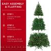 imageBest Choice Products Artificial Christmas Tree 6ft Premium Unlit Realistic Spruce Holiday Dcor wDense Branches Easy Assembly Metal BaseGreen Spruce