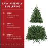 imageBest Choice Products Artificial Christmas Tree 6ft Premium Unlit Realistic Spruce Holiday Dcor wDense Branches Easy Assembly Metal BaseGreen Spruce