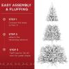 imageBest Choice Products Artificial Christmas Tree 6ft Premium Unlit Realistic Spruce Holiday Dcor wDense Branches Easy Assembly Metal BaseWhite Spruce