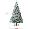 imageBest Choice Products Artificial Flocked Christmas Tree 6ft Premium Unlit Pine Holiday Dcor wFull Branches Metal Stand  Green45ft