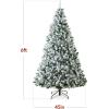 imageBest Choice Products Artificial Flocked Christmas Tree 6ft Premium Unlit Pine Holiday Dcor wFull Branches Metal Stand  Green6ft