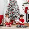 imageBest Choice Products Artificial Flocked Christmas Tree 6ft Premium Unlit Pine Holiday Dcor wFull Branches Metal Stand  Green6ft