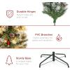 imageBest Choice Products Christmas Tree PreLit PreDecorated Artificial 6ft Frosted Pine Holiday Decoration wFrosted Tips Pine Cones Berries75ft