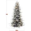 imageBest Choice Products Lighted Aspen Christmas Tree 6ft Flocked Artifical Noble Fir PreLit White ampamp Multicolored LED Lights Premium Holiday Dcor  GreenBlack