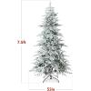 imageBest Choice Products Lighted Aspen Christmas Tree 6ft Flocked Artifical Noble Fir PreLit White ampamp Multicolored LED Lights Premium Holiday Dcor  GreenFlocked Green