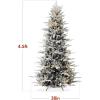 imageBest Choice Products Lighted Aspen Christmas Tree 6ft Flocked Artifical Noble Fir PreLit White ampamp Multicolored LED Lights Premium Holiday Dcor  GreenBlack