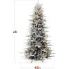 imageBest Choice Products Lighted Aspen Christmas Tree 6ft Flocked Artifical Noble Fir PreLit White ampamp Multicolored LED Lights Premium Holiday Dcor  GreenBlack