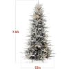 imageBest Choice Products Lighted Aspen Christmas Tree 6ft Flocked Artifical Noble Fir PreLit White ampamp Multicolored LED Lights Premium Holiday Dcor  GreenBlack