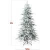 imageBest Choice Products Lighted Aspen Christmas Tree 6ft Flocked Artifical Noble Fir PreLit White ampamp Multicolored LED Lights Premium Holiday Dcor  GreenFlocked Green