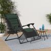 imageBest Choice Products Oversized Padded Zero Gravity Chair Folding Outdoor Patio Recliner XL Anti Gravity Lounger for Backyard wHeadrest Cup Holder Side Tray Polyester Mesh  Forest GreenBlackForest Green
