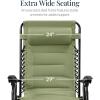 imageBest Choice Products Oversized Padded Zero Gravity Chair Folding Outdoor Patio Recliner XL Anti Gravity Lounger for Backyard wHeadrest Cup Holder Side Tray Polyester Mesh  Forest GreenSage Green