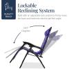 imageBest Choice Products Oversized Padded Zero Gravity Chair Folding Outdoor Patio Recliner XL Anti Gravity Lounger for Backyard wHeadrest Cup Holder Side Tray Polyester Mesh  Forest GreenPurpleViolet