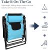 imageBest Choice Products Oversized Padded Zero Gravity Chair Folding Outdoor Patio Recliner XL Anti Gravity Lounger for Backyard wHeadrest Cup Holder Side Tray Polyester Mesh  Forest GreenLight BlueBlack