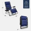 imageBest Choice Products Oversized Padded Zero Gravity Chair Folding Outdoor Patio Recliner XL Anti Gravity Lounger for Backyard wHeadrest Cup Holder Side Tray Polyester Mesh  Forest GreenCobalt Blue