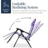 imageBest Choice Products Oversized Padded Zero Gravity Chair Folding Outdoor Patio Recliner XL Anti Gravity Lounger for Backyard wHeadrest Cup Holder Side Tray Polyester Mesh  Forest GreenViolet